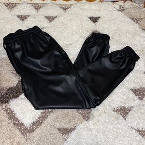 Fashion Nova faux leather jogger